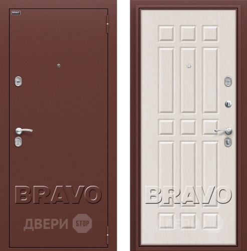 Входная металлическая Дверь Bravo Оптим Старт Белёный Дуб