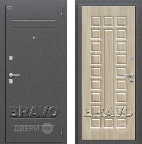 Входная металлическая Дверь Bravo Оптим Нова Шимо Светлый