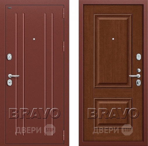 Входная металлическая Дверь Groff Т2-232 Brown Oak