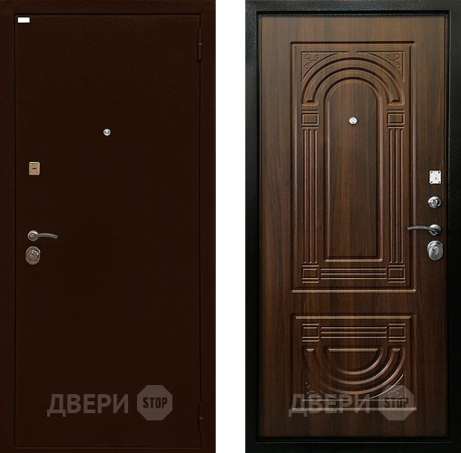 Входная металлическая Дверь Ратибор Оптима 3К Орех бренди