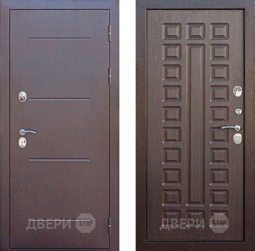Входная металлическая Дверь Цитадель Isoterma Медный антик/Венге