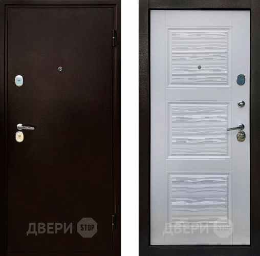 Входная металлическая Дверь СТОП Авангард 3К Беленый Дуб