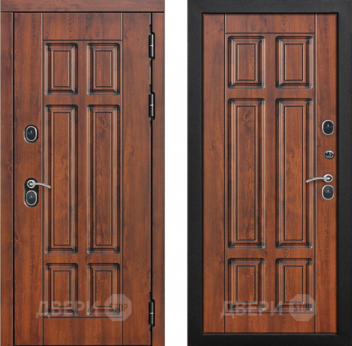 Входная металлическая Дверь Цитадель Isoterma 13 Грецкий орех/грецкий орех