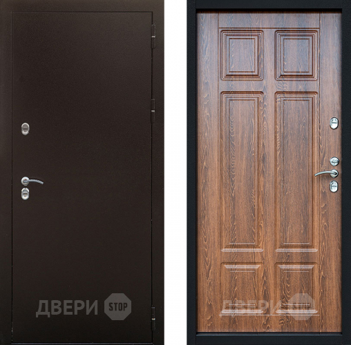 Входная металлическая Дверь Сибирь Термо Дуб филадельфия коньяк