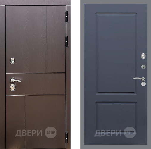 Входная металлическая Дверь Стоп УРБАН ФЛ-117 Силк титан