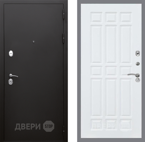 Входная металлическая Дверь Стоп КЛАССИК Шагрень ФЛ-33 Силк Сноу