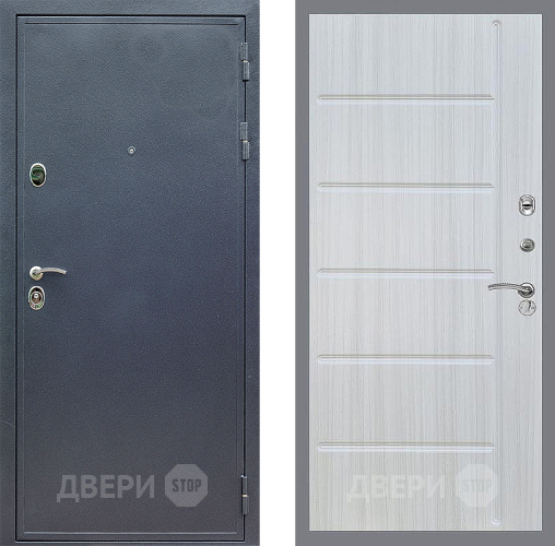 Входная металлическая Дверь Стоп СИЛЬВЕР ФЛ-102 Сандал белый