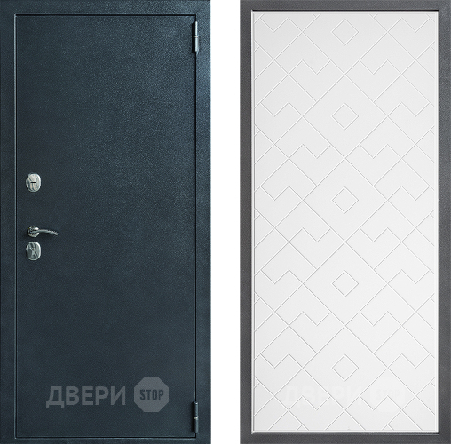Входная металлическая Дверь Дверной континент ДК-70 Дизайн ФЛ-Тиффани Белый софт