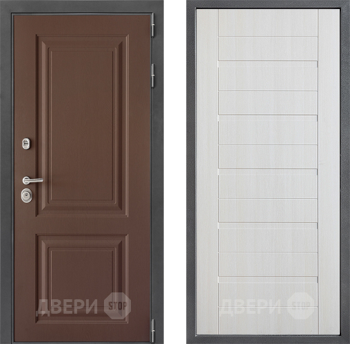 Входная металлическая Дверь Дверной континент ДК-3/729 ФЛ-70 Лиственница белая