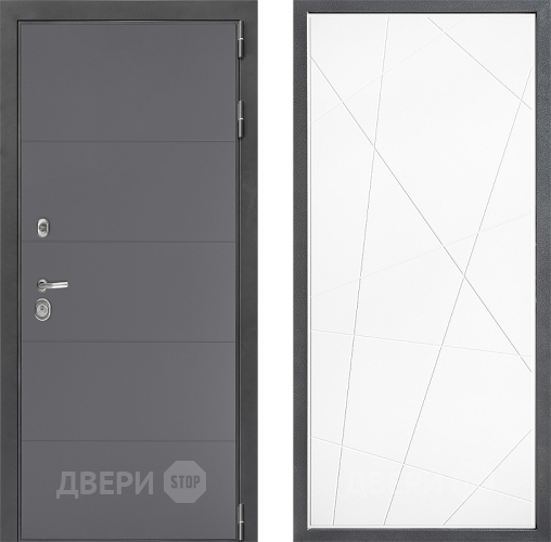 Входная металлическая Дверь Дверной континент ДК-3/649 ФЛ-655 Белый софт