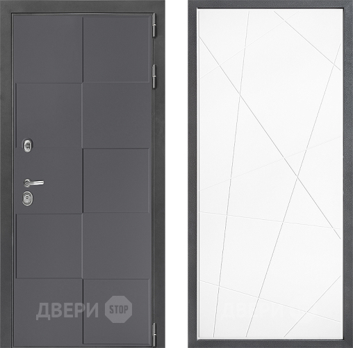 Входная металлическая Дверь Дверной континент ДК-3/606 ФЛ-655 Белый софт
