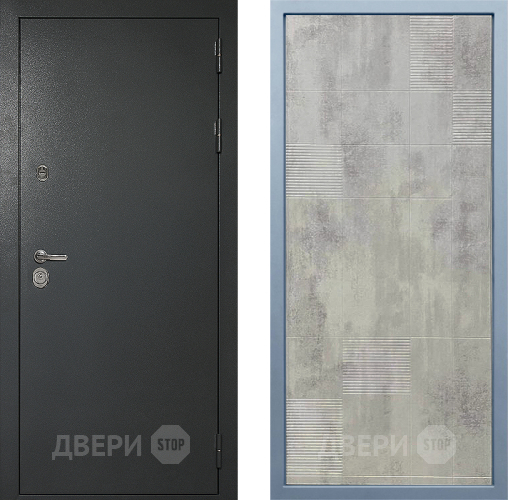 Входная металлическая Дверь Дива МД-40 Титан Д-4 Бетон темный