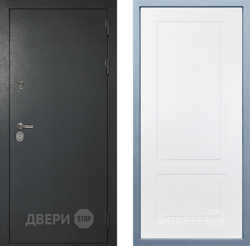 Входная металлическая Дверь Дива МД-40 Титан Н-7 Белый