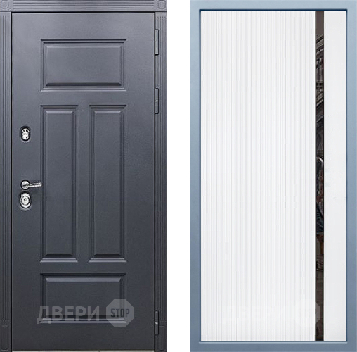 Входная металлическая Дверь Дива МХ-29 STR МХ-46 Белый матовый