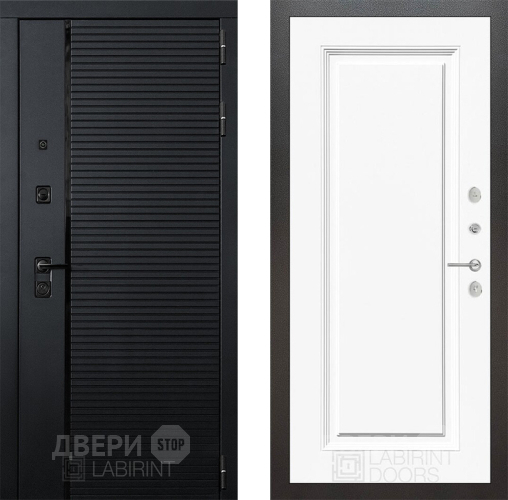 Входная металлическая Дверь Лабиринт (LABIRINT) Piano 27 Белый (RAL-9003)
