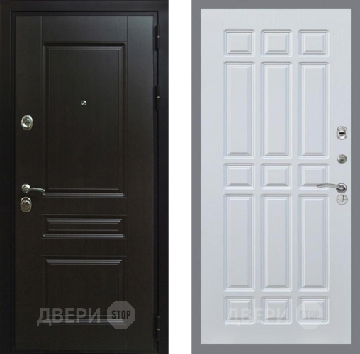 Входная металлическая Дверь Рекс (REX) Премиум-Н FL-33 Белый ясень
