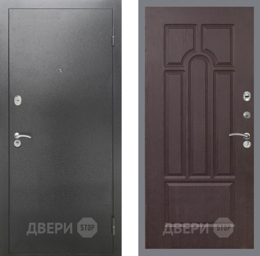 Входная металлическая Дверь Рекс (REX) 2А Серебро Антик FL-58 Венге