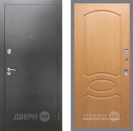 Входная металлическая Дверь Рекс (REX) 2А Серебро Антик FL-128 Дуб