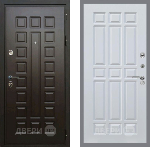 Входная металлическая Дверь Рекс (REX) Премиум 3к FL-33 Белый ясень
