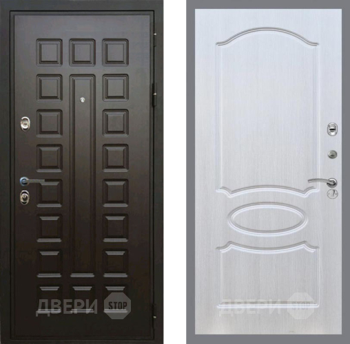 Входная металлическая Дверь Рекс (REX) Премиум 3к FL-128 Лиственница беж
