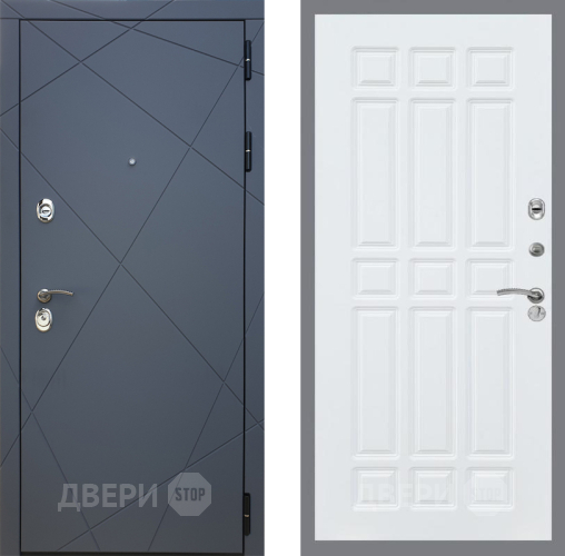 Входная металлическая Дверь Рекс (REX) 13 Силк Титан FL-33 Силк Сноу