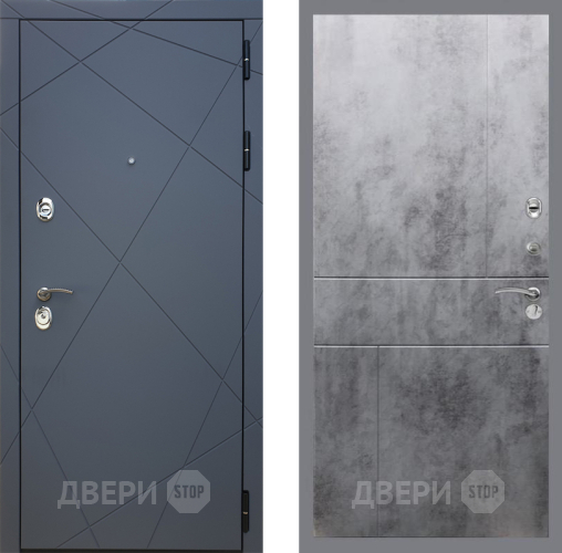 Входная металлическая Дверь Рекс (REX) 13 Силк Титан FL-290 Бетон темный