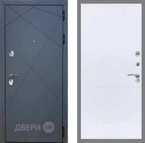 Входная металлическая Дверь Рекс (REX) 13 Силк Титан FL-290 Силк Сноу