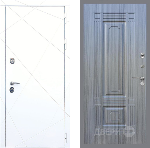 Входная металлическая Дверь Рекс (REX) 13 Силк Сноу FL-2 Сандал грей