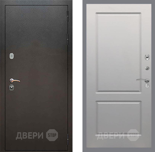 Входная металлическая Дверь Рекс (REX) 5 Серебро Антик FL-117 Грей софт