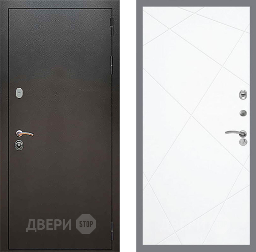 Входная металлическая Дверь Рекс (REX) 5 Серебро Антик FL-291 Силк Сноу
