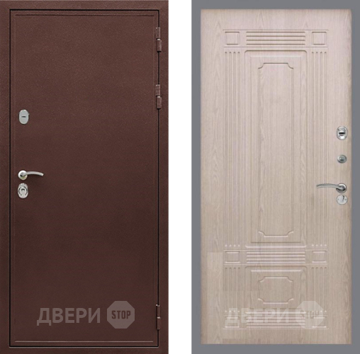Входная металлическая Дверь Рекс (REX) 5 металл 3 мм FL-2 Беленый дуб