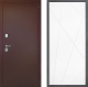 Входная металлическая Дверь Дверной континент Рубикон Медь Дизайн ФЛ-655 Белый софт