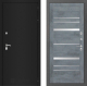 Входная металлическая Дверь Лабиринт (LABIRINT) Classic шагрень черная 20 Бетон темный