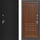 Входная металлическая Дверь Лабиринт (LABIRINT) Classic шагрень черная 03 Орех бренди