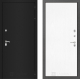 Входная металлическая Дверь Лабиринт (LABIRINT) Classic шагрень черная 07 Белое дерево