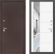 Входная металлическая Дверь Лабиринт (LABIRINT) Classic антик медь Зеркало 19 Белый софт