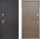 Входная металлическая Дверь Интекрон (INTECRON) Сенатор Лучи Гладкая шпон Венге коричневый