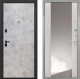 Входная металлическая Дверь Интекрон (INTECRON) Профит Black Мрамор Светлый ФЛЗ-516 Зеркало Сосна белая