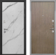 Входная металлическая Дверь Интекрон (INTECRON) Гектор Мрамор Арктик Гладкая шпон Венге коричневый