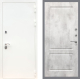 Входная металлическая Дверь Рекс (REX) 5 Белая Шагрень FL-117 Бетон светлый
