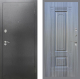 Входная металлическая Дверь Рекс (REX) 2А Серебро Антик FL-2 Сандал грей