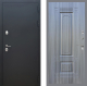 Входная металлическая Дверь Рекс (REX) 5 Черный Муар FL-2 Сандал грей