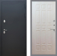 Входная металлическая Дверь Рекс (REX) 5 Черный Муар FL-33 Беленый дуб