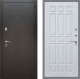 Входная металлическая Дверь Рекс (REX) 5 Серебро Антик FL-33 Белый ясень