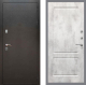 Входная металлическая Дверь Рекс (REX) 5 Серебро Антик FL-117 Бетон светлый