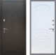 Входная металлическая Дверь Рекс (REX) 5 Серебро Антик FL-128 Белый ясень