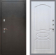Входная металлическая Дверь Рекс (REX) 5 Серебро Антик FL-128 Лиственница беж