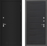 Дверь Лабиринт (LABIRINT) Classic шагрень черная 14 Эковенге поперечный 860х2050 мм