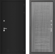 Дверь Лабиринт (LABIRINT) Classic шагрень черная 06 Сандал грей 960х2050 мм
