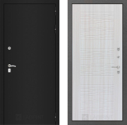 Дверь Лабиринт (LABIRINT) Classic шагрень черная 06 Сандал белый 960х2050 мм